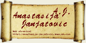 Anastasija Janjatović vizit kartica